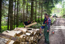 FFW Schwaningen beim Holz machen am 19. Mai 2018
