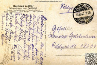 Feldpost vonm Oktober 1942