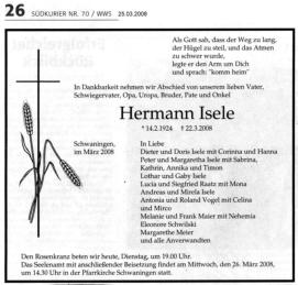 Isele Hermann, 22.03.2008