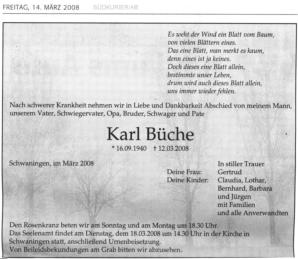 Büche Karl, 12.03.2008