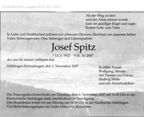 Spitz Josef, 31.10.2007