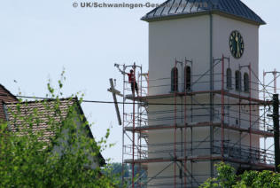 Kirchturm Schwaningen Renovation Juni 2019