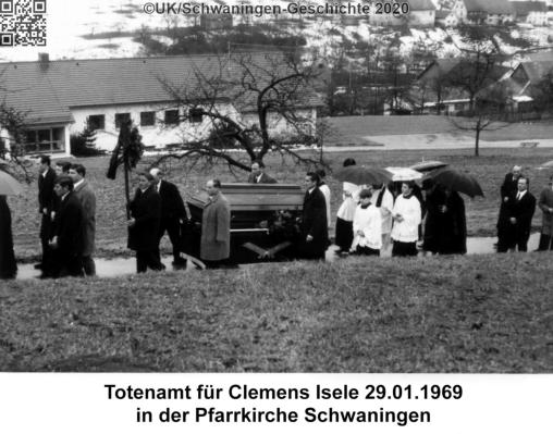 totenamt für Clemens Isele, 29.01.1969