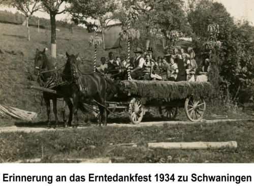1934 Erntedankfest Schwaningen