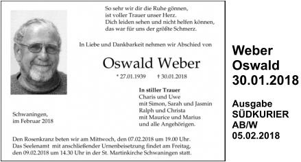 Weber Oswald, 30.01.2018