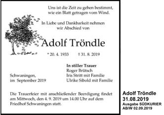 Tröndle Adolf 31.08.2019