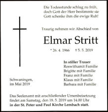 Elmar Stritt Schwaningen