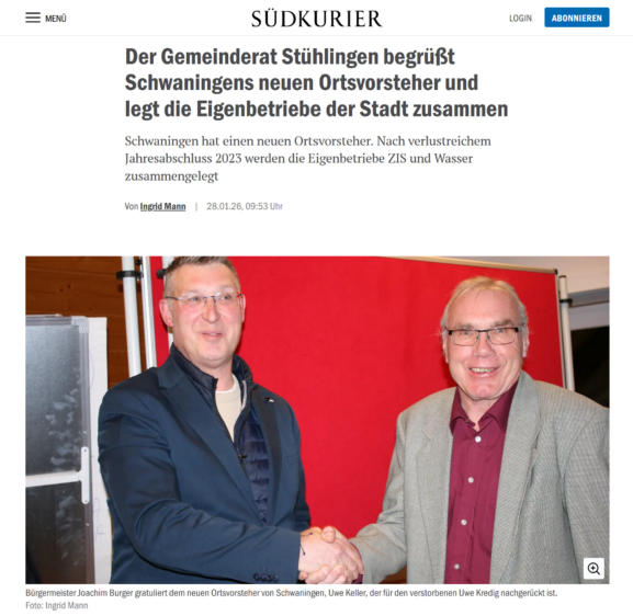 Keller Uwe - Ortsvorsteher, Bürgermeister Joachim Burger